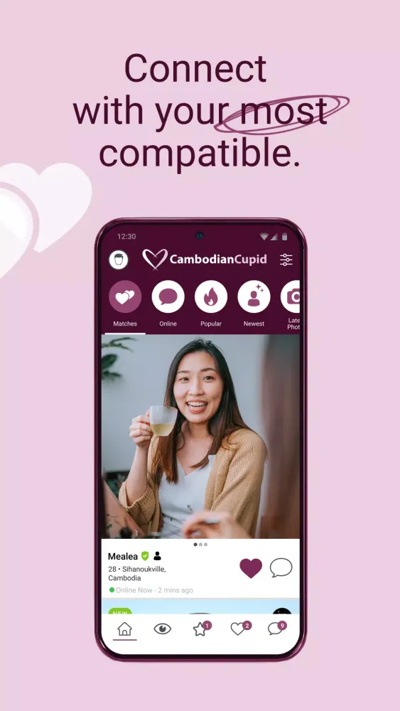 Capturas de tela do CambodianCupid
