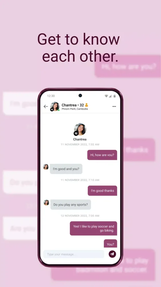 Capturas de tela do CambodianCupid