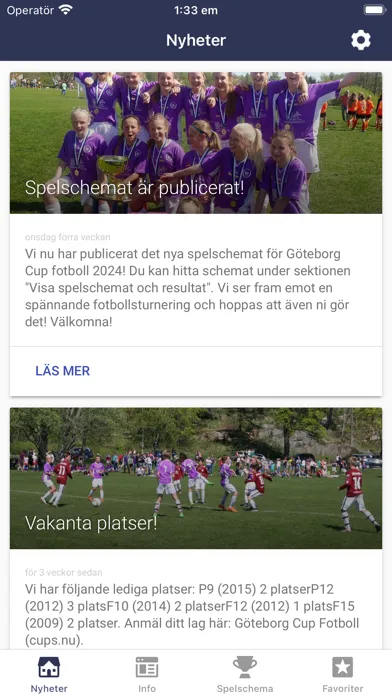 Captures d'écran de Göteborg Cup Fotboll