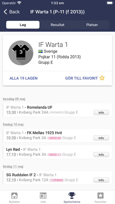 Captures d'écran de Göteborg Cup Fotboll