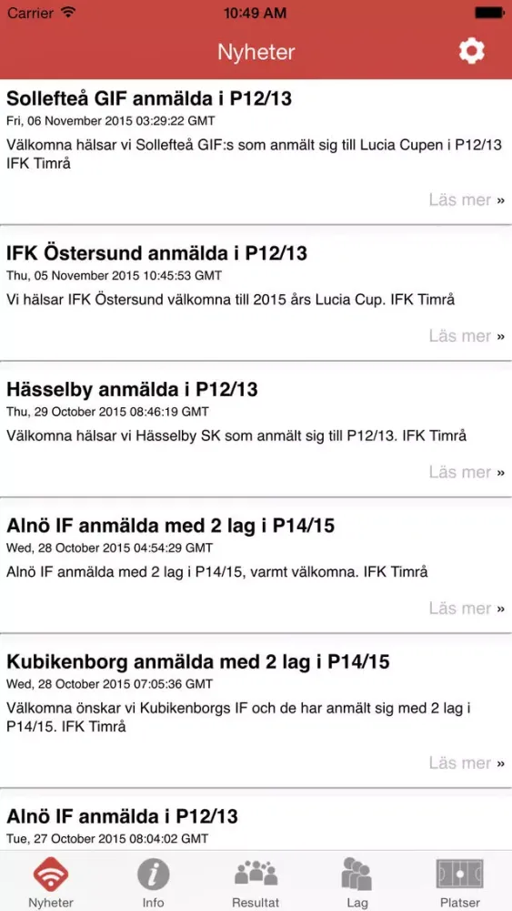 Capturas de tela do Mid Nordic Lucia Cup