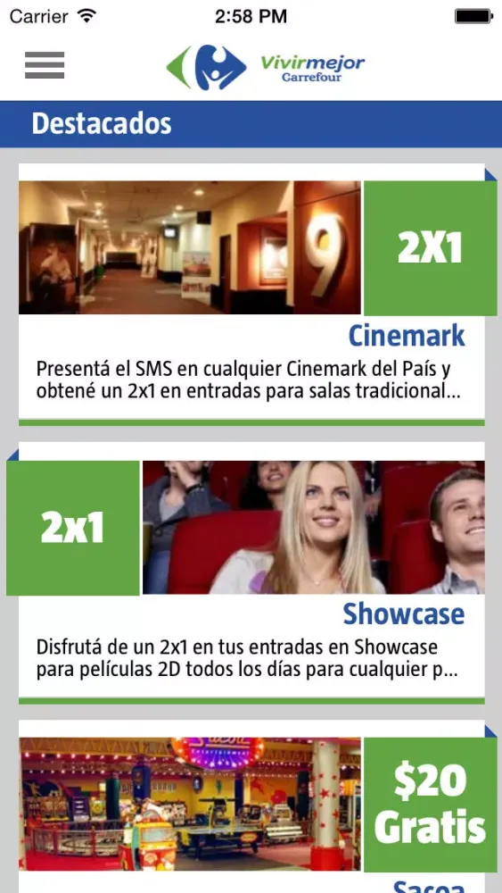 Captures d'écran de Vivir Mejor Carrefour