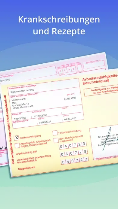 Tangkapan layar Online-Arzt von Curalie