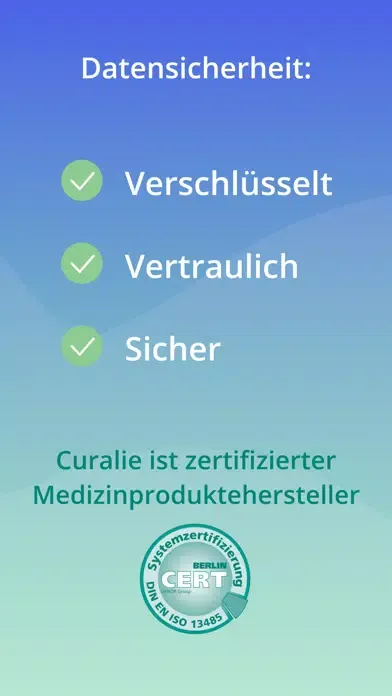 Tangkapan layar Online-Arzt von Curalie