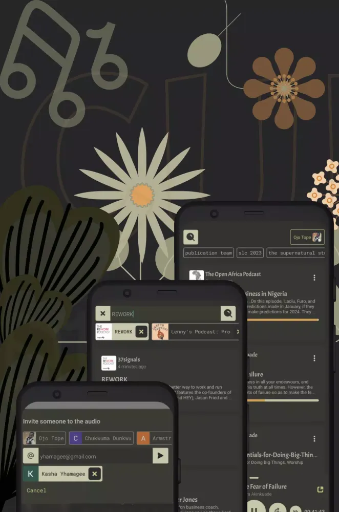 Capturas de tela do Curator