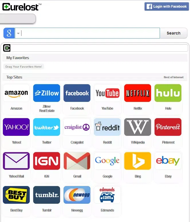 Curelost Iconic Search Engine Screenshots
