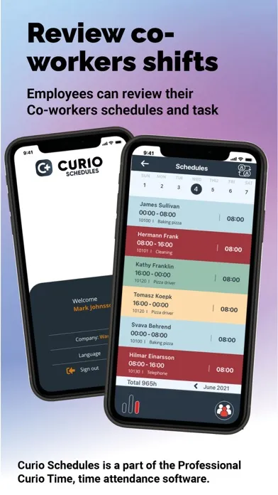 Curio Schedules應用截圖