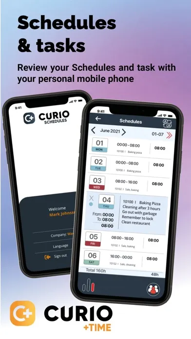 Curio Schedules應用截圖
