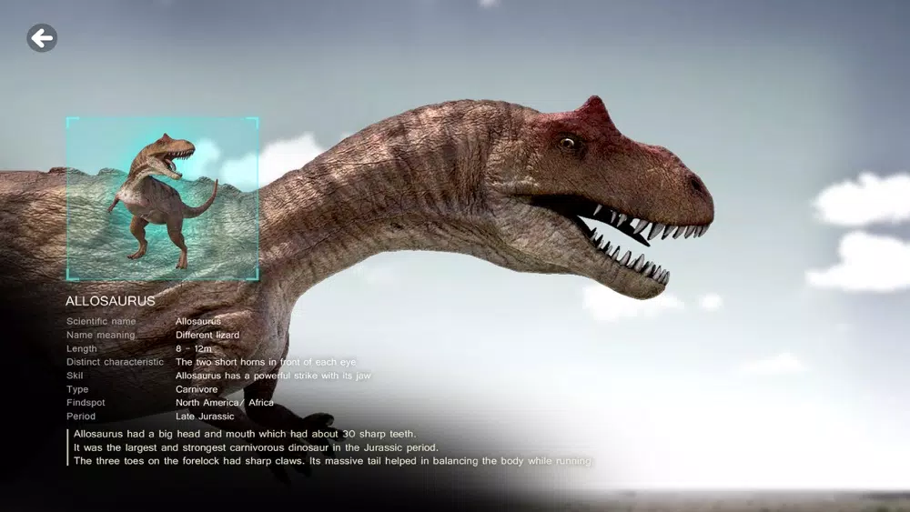 Ảnh chụp màn hình của SND Dinosaur AR