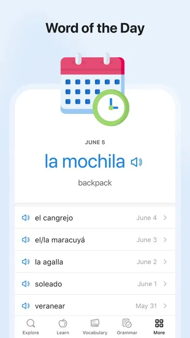SpanishDictionary.com Learning Screenshots