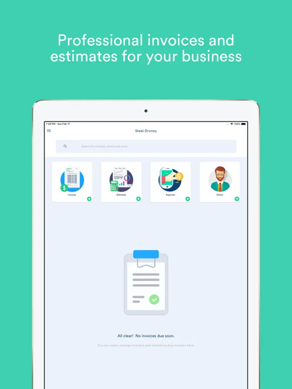 Savvy - Invoices & Estimates iPad  स्क्रीनशॉट