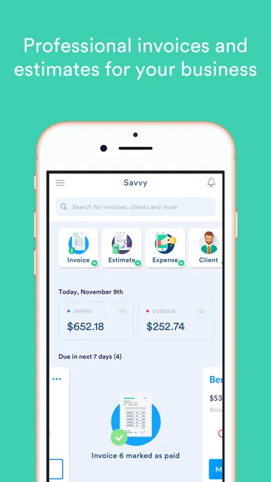 Savvy - Invoices & Estimates स्क्रीनशॉट