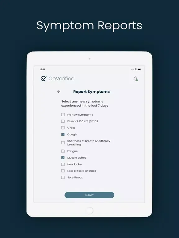 CoVerified App iPad  سکرین شاٹس