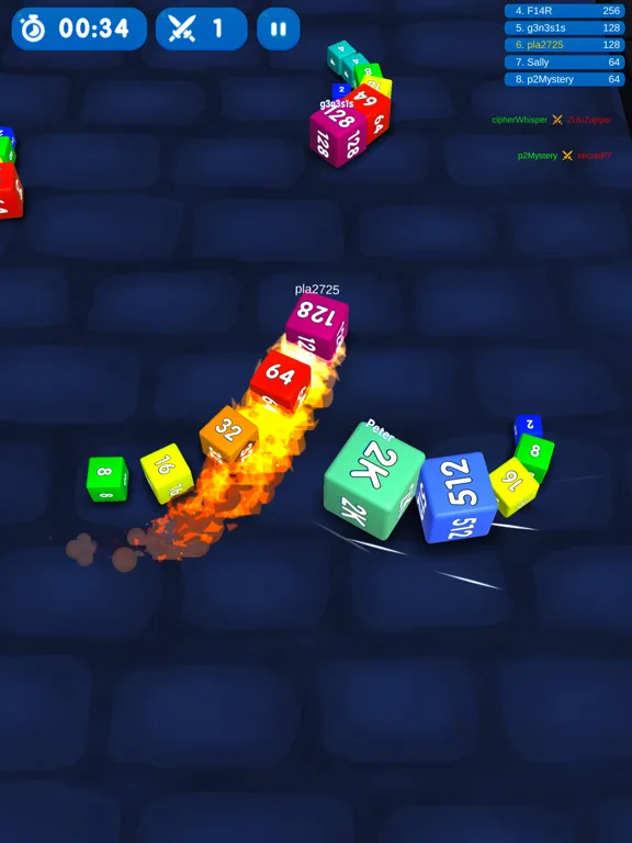 Captures d'écran de Cube Snake Merge Numbers iPad 