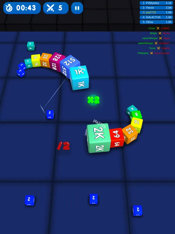 Captures d'écran de Cube Snake Merge Numbers iPad 