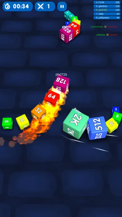 Captures d'écran de Cube Snake Merge Numbers