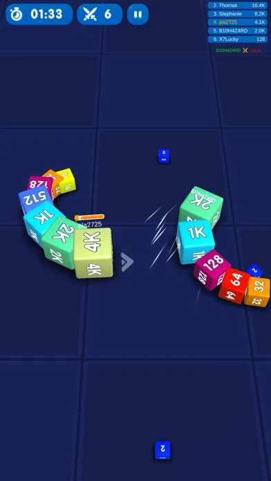 Captures d'écran de Cube Snake Merge Numbers