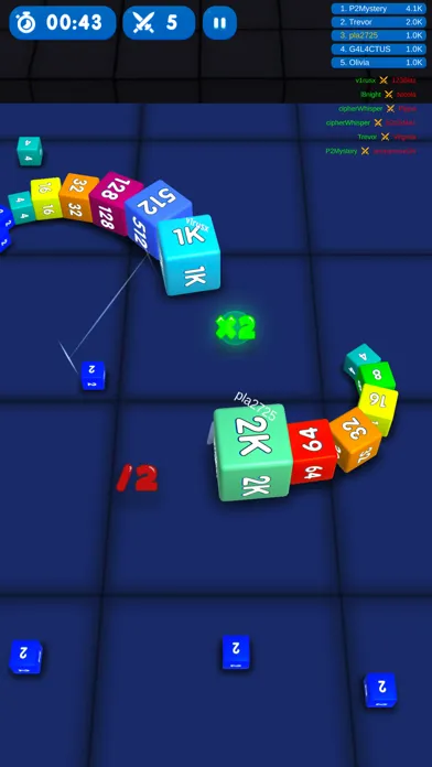 Captures d'écran de Cube Snake Merge Numbers