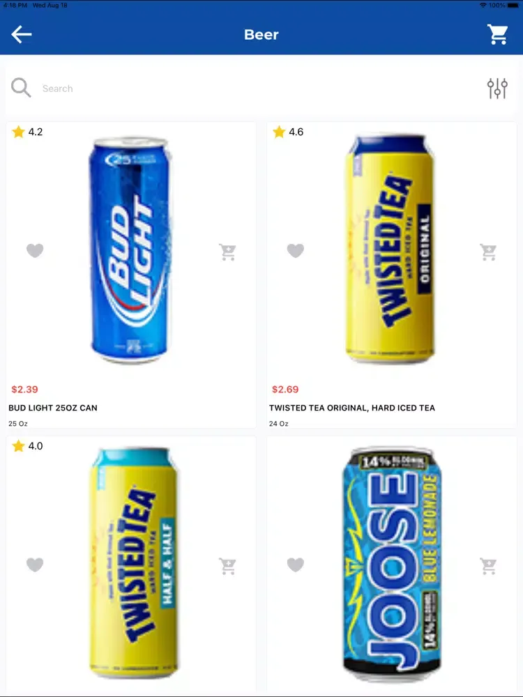 ภาพหน้าจอของ Drinks On Us Liquors iPad 