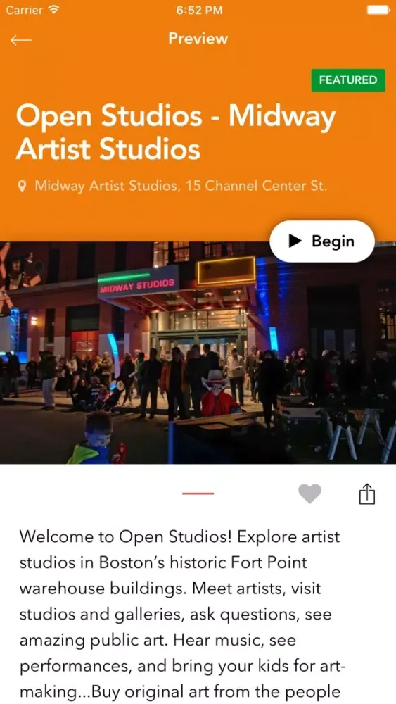Screenshot di Fort Point Arts Community