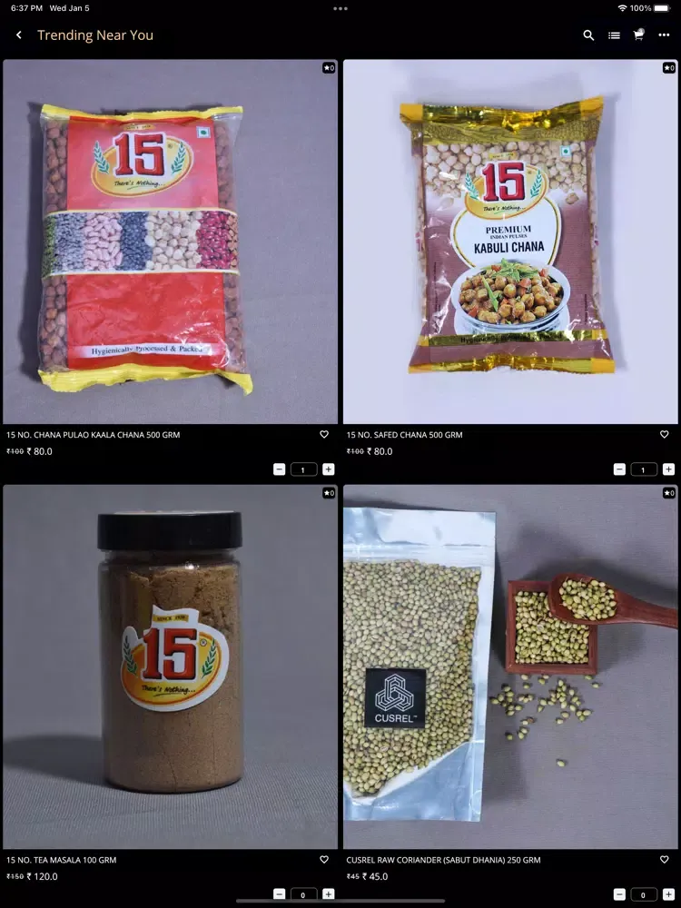 Ảnh chụp màn hình của Cusrel - Online Grocery Store iPad 