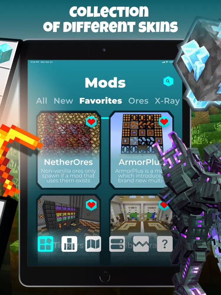 Custom Ores Mods for Minecraft iPad  スクリーンショット
