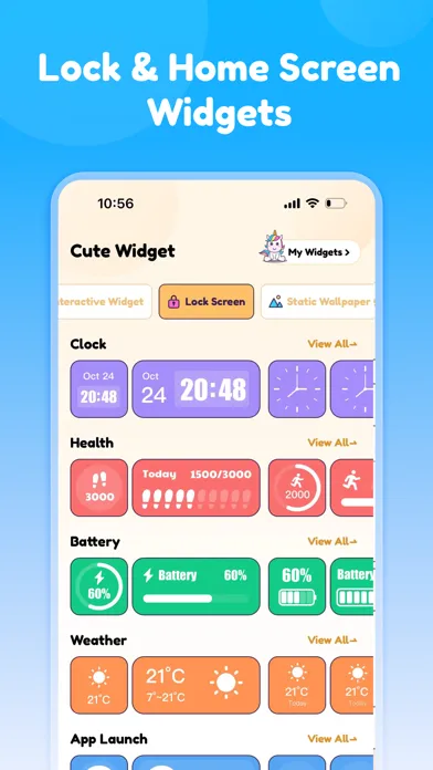 Capturas de tela do Widgets Box: Theme, Wallpaper
