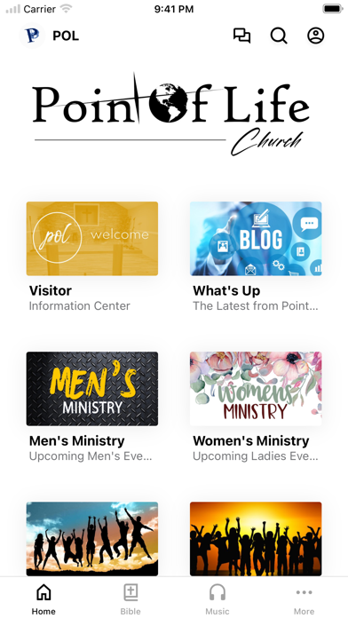ภาพหน้าจอของ Point of Life Ministries