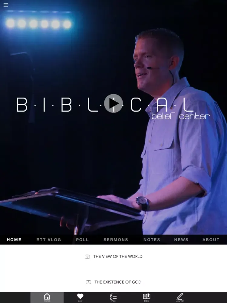 Capturas de tela do Biblical Belief Center iPad 