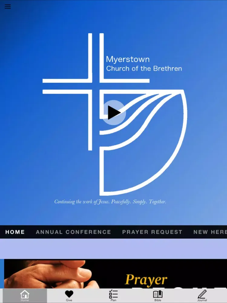 Tangkapan skrin Myerstown Ch of the Brethren iPad 