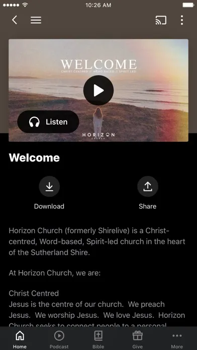 Zrzuty ekranu Horizon Church Sydney