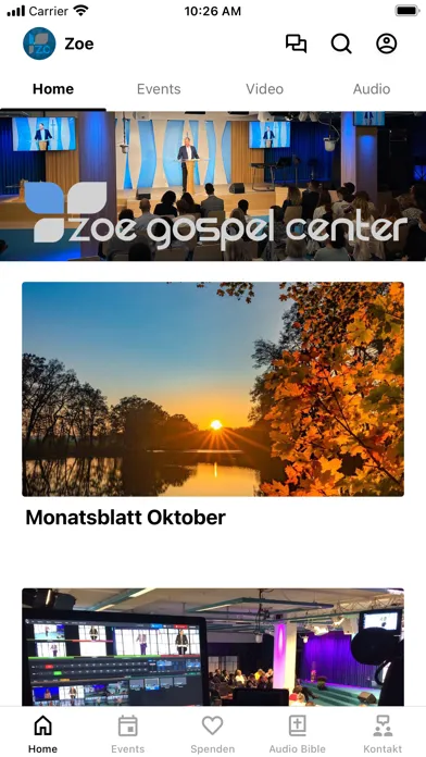 Zoe Gospel Center App سکرین شاٹس