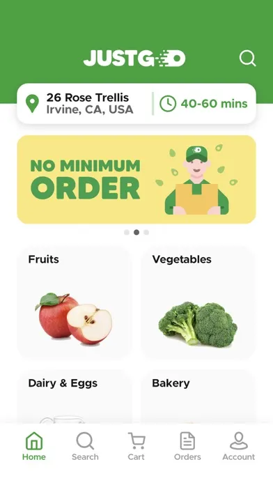 Ảnh chụp màn hình của JustGo - Fast Grocery Delivery