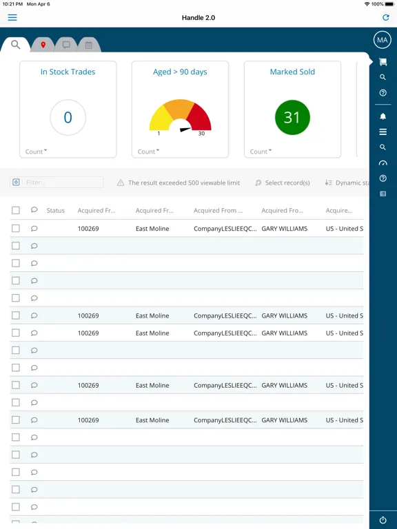 Capturas de pantalla de Handle 2.0 by CustomerTRAX iPad 