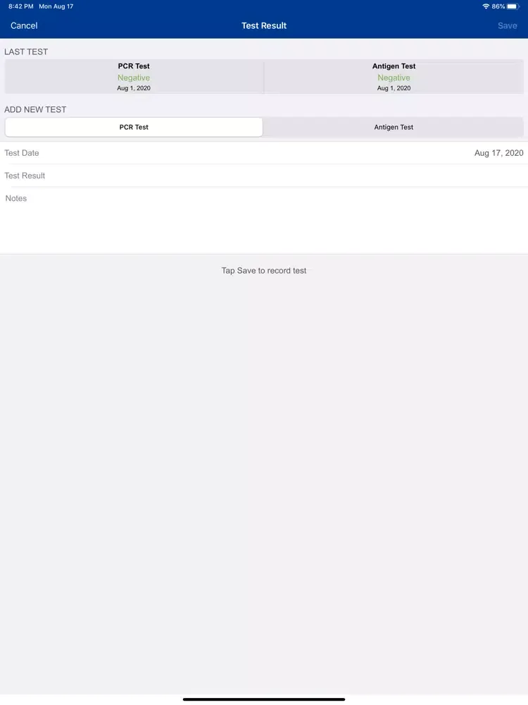 ภาพหน้าจอของ Blugold Protocol iPad 