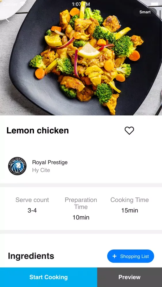Royal Prestige Chef App Screenshots