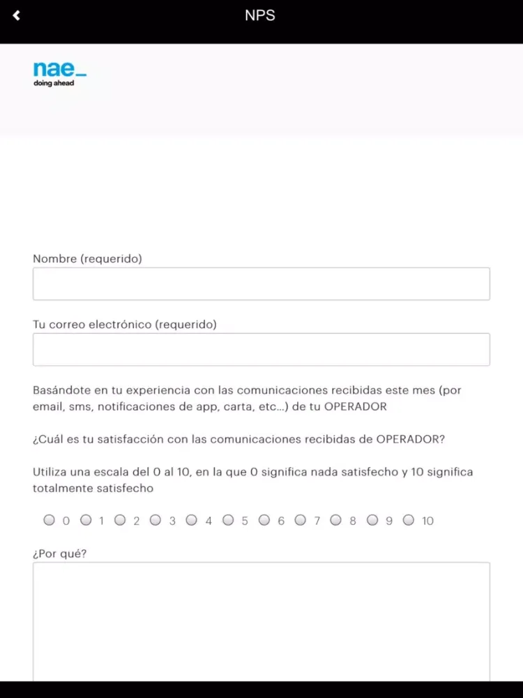 ภาพหน้าจอของ Customer Experience iPad 