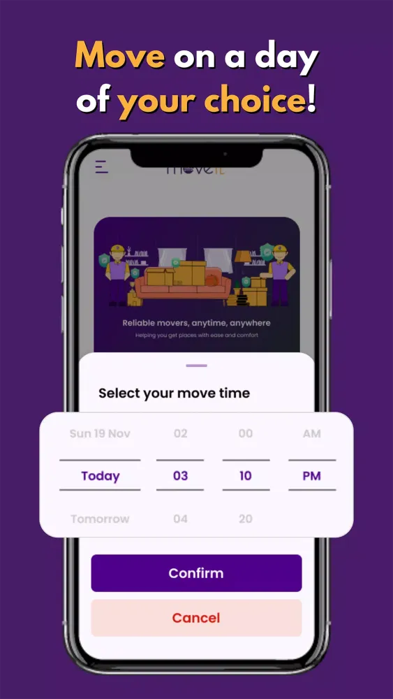 Moveit سکرین شاٹس