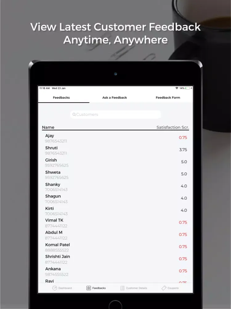 Customer Survey App iPad 應用截圖