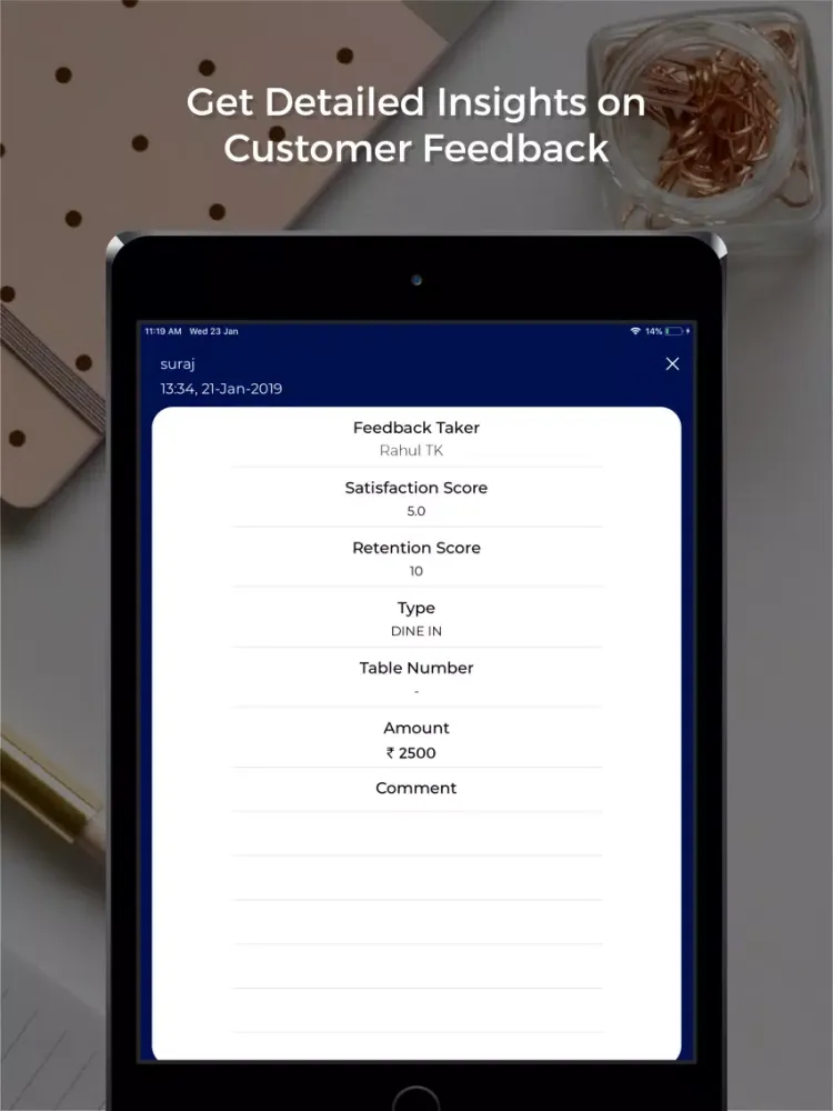 Customer Survey App iPad 應用截圖