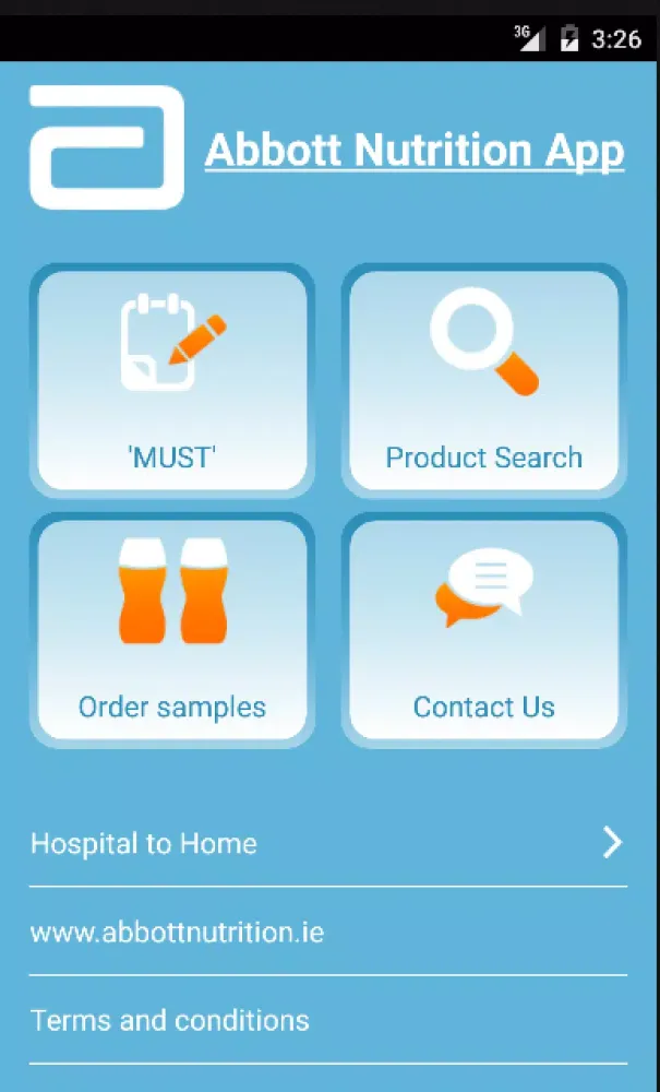 Ảnh chụp màn hình của Abbott Nutrition HCP App