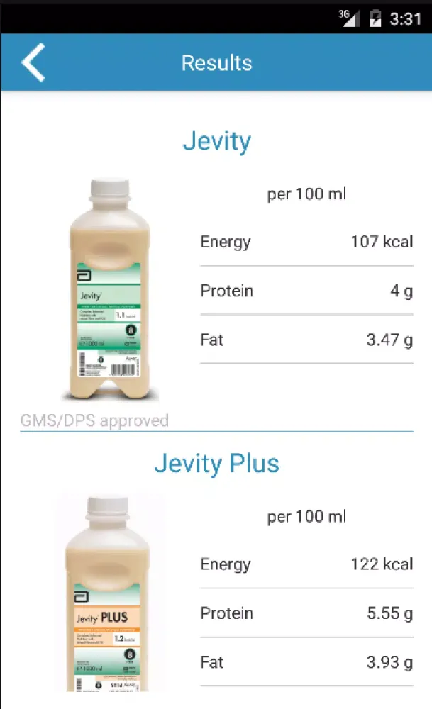 Ảnh chụp màn hình của Abbott Nutrition HCP App