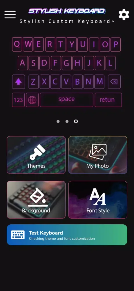 Stylish Custom Keyboard Screenshots