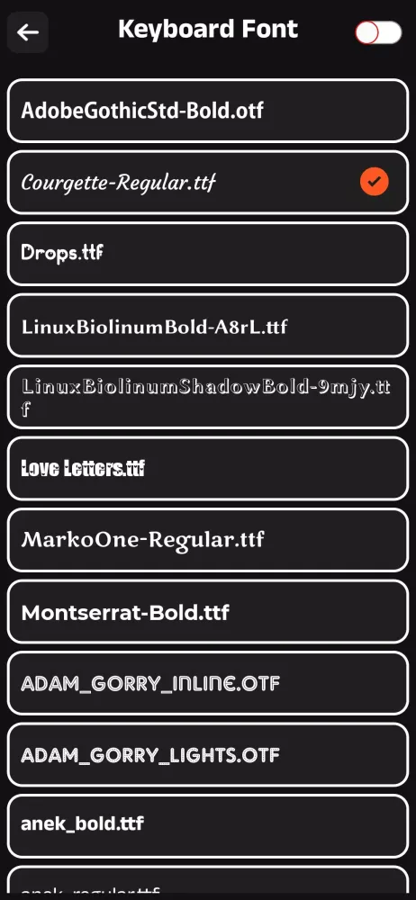 Stylish Custom Keyboard Screenshots