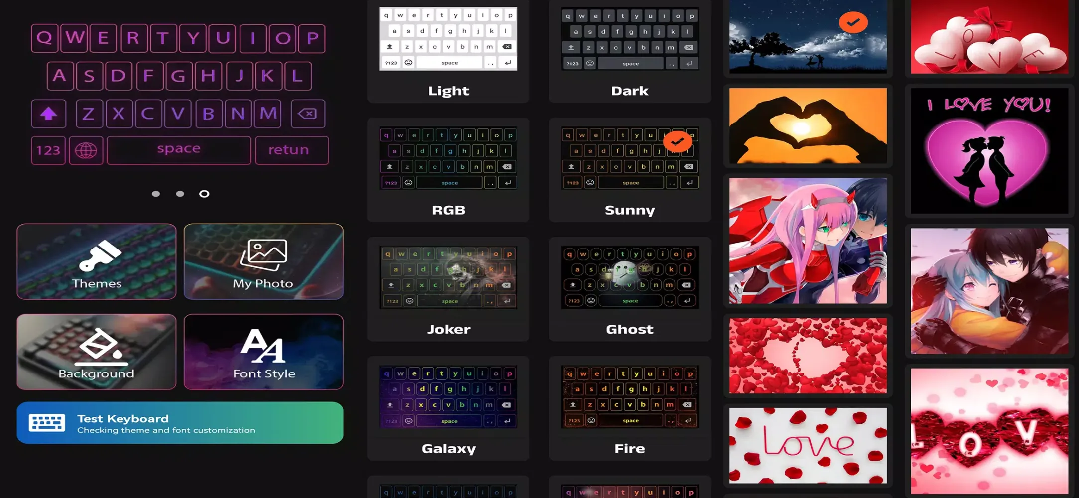 Stylish Custom Keyboard Screenshots