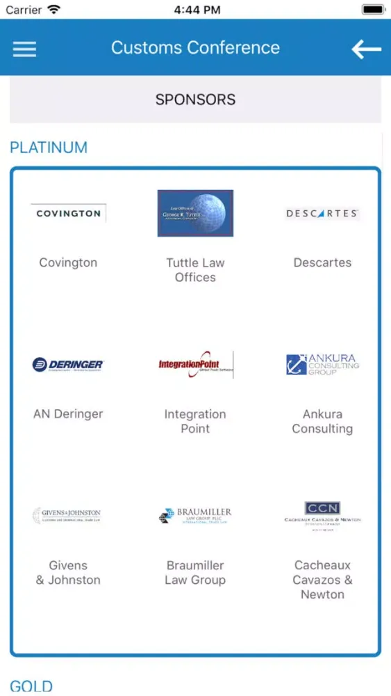 Capturas de pantalla de DT Customs Conferences