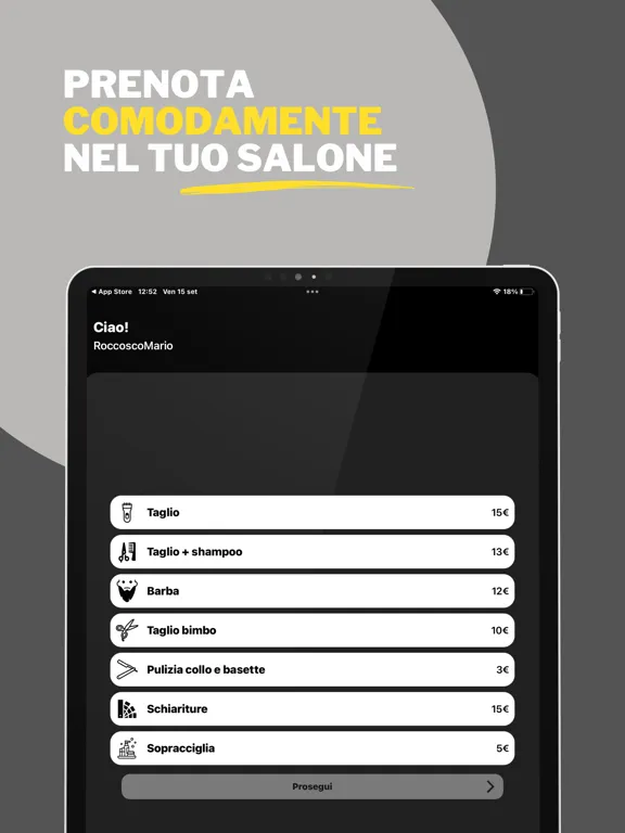 Cairone Barber iPad 应用截图