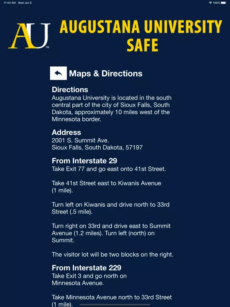 Augustana Safe iPad  স্ক্রিনশট