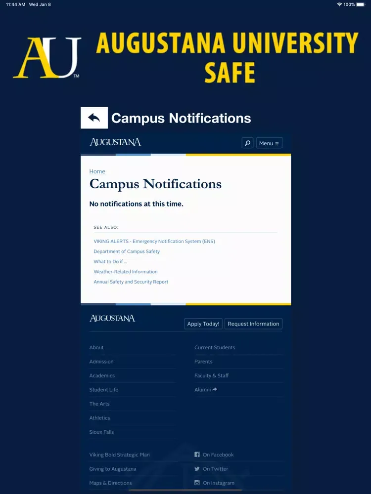 Augustana Safe iPad  স্ক্রিনশট