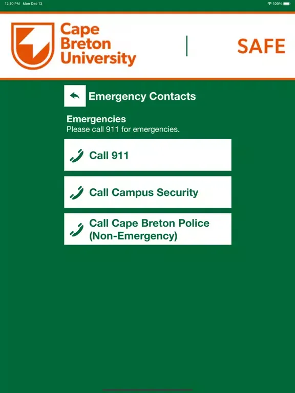 CBU SAFE iPad  স্ক্রিনশট
